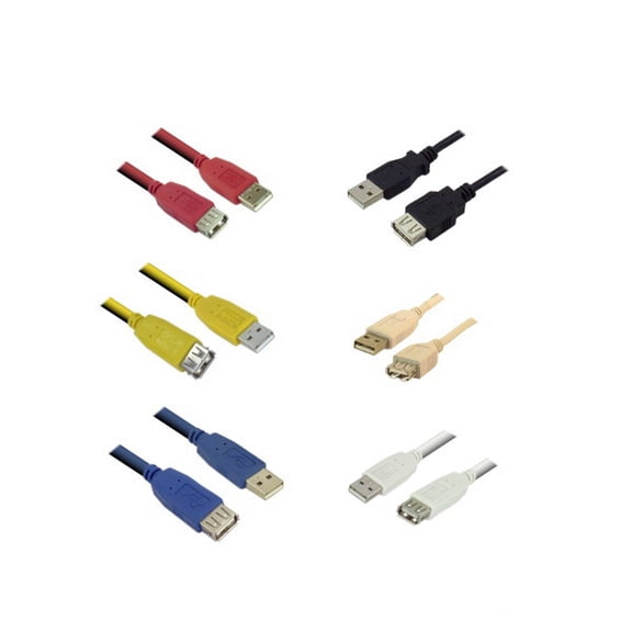 (Price/Each)IEC M24020-01 USB Type-A Extension Cable 1 foot (USB 2.0 Compliant) Black