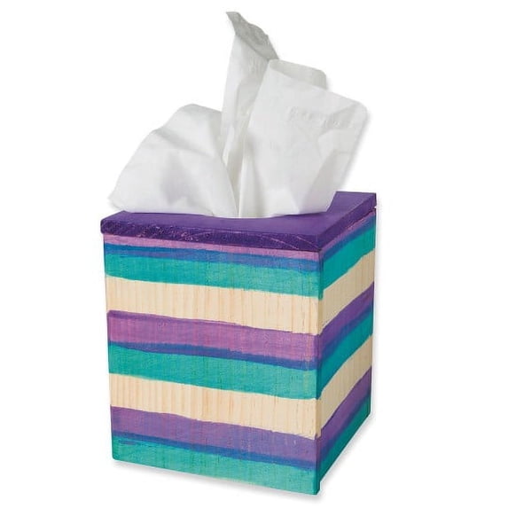 (Price/Each)S&S Worldwide Unfinished Boutique Tissue Box, Unassembled