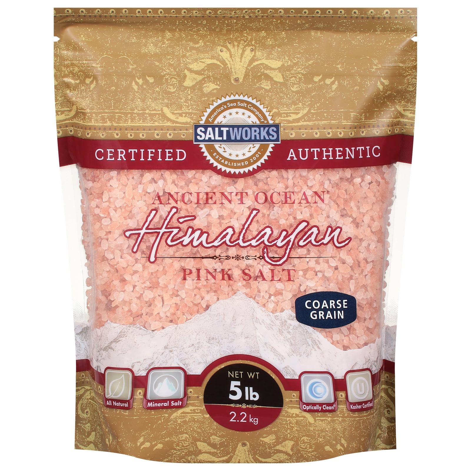 Saltworks Pink Himalayan Salt Coarse 5 lb main image 0