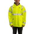 thumbnail image 1 of Tingley Arc Flash Flame Resistant Rain Jacket, PVC, Class 3 Lime, S J44122, 1 of 3