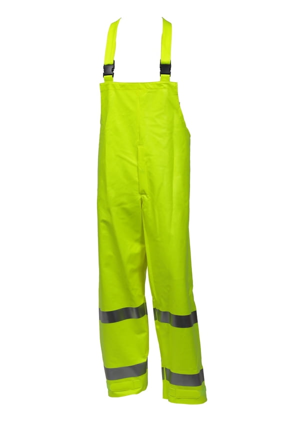 Arc Flash Rain Overall,Cat 2,Ylw/Grn,XL O44122