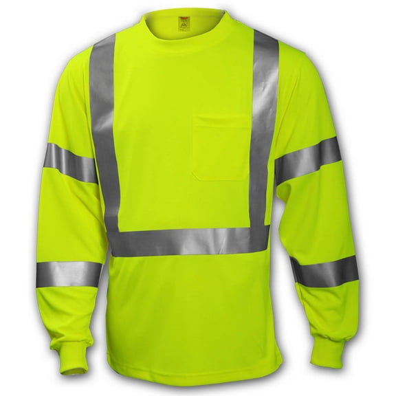 Tingley High Visibility T-Shirt, 3, R, Polyester, Green/Yellow, 2XL S75522
