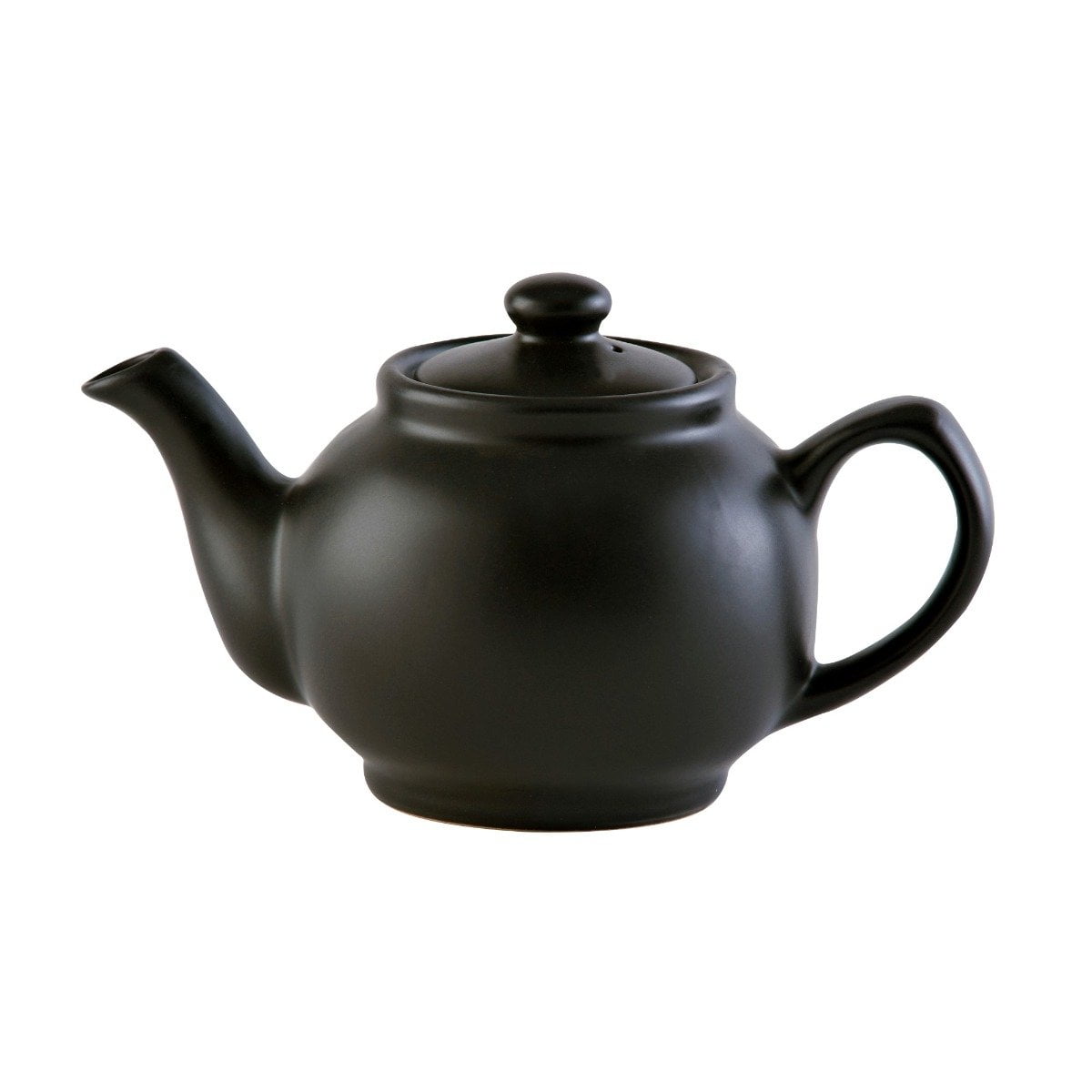 Matte Black Stoneware 6-Cup Teapot with Classic Design