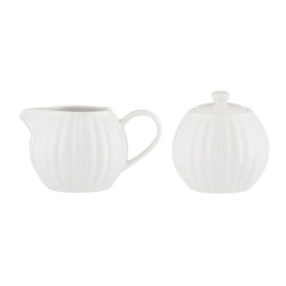 Price & Kensington Luxe Sugar Bowl & Creamer Set | White