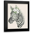 thumbnail image 1 of Price, Lucille 12x14 Black Modern Framed Museum Art Print Titled - Floral Crowned Zebra, 1 of 5