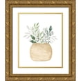 thumbnail image 1 of Price, Lucille 12x14 Gold Ornate Wood Framed with Double Matting Museum Art Print Titled - Pot Of White Floral, 1 of 4