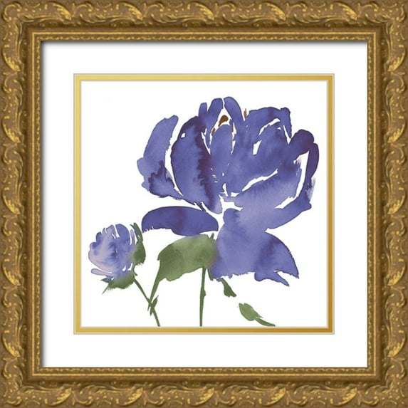 Price, Lucille 15x15 Gold Ornate Wood Framed with Double Matting Museum Art Print Titled - Pop of Peony Square I