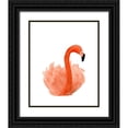 thumbnail image 1 of Price, Lucille 15x18 Black Ornate Wood Framed with Double Matting Museum Art Print Titled - Resting Flamingo, 1 of 4