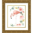 thumbnail image 1 of Price, Lucille 15x18 Gold Ornate Wood Framed with Double Matting Museum Art Print Titled - Floral Flamingo I, 1 of 4