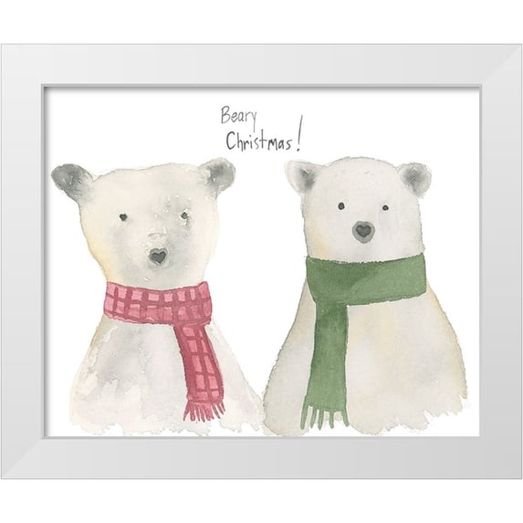Price, Lucille 18x15 White Modern Wood Framed Museum Art Print Titled - Beary Christmas