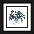 thumbnail image 1 of Price, Lucille 20x20 Black Ornate Wood Framed with Double Matting Museum Art Print Titled - Indigo Floral Study I, 1 of 4