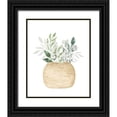 thumbnail image 1 of Price, Lucille 26x31 Black Ornate Wood Framed with Double Matting Museum Art Print Titled - Pot Of White Floral, 1 of 4