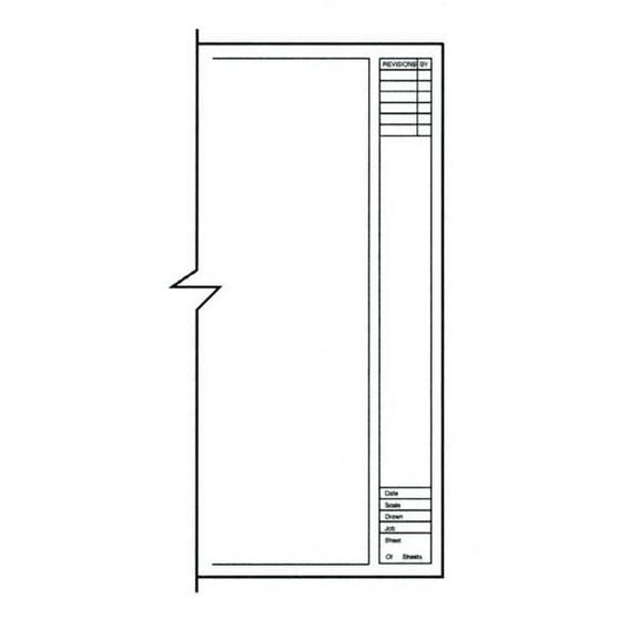 Clearprint 18" x 24" 1000H Design Vellum Sheets with Architect Title Block, 16 lb., 100% Cotton, 10 Sheets Per Pack, 1 Each