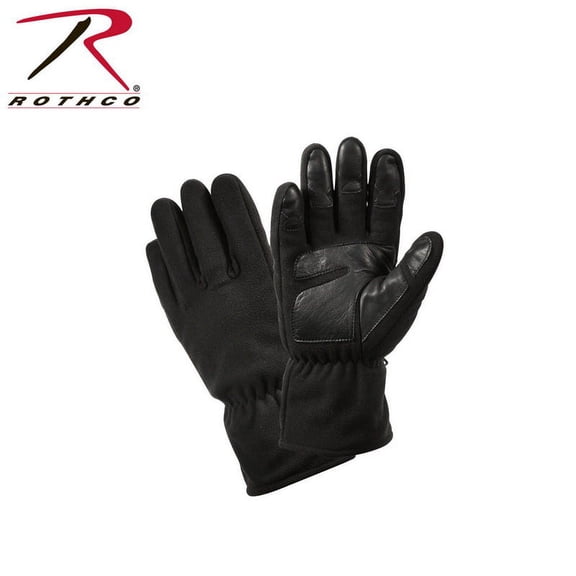 (Price/PR)Rothco 3470 Micro Fleece All Weather Gloves-Black-S