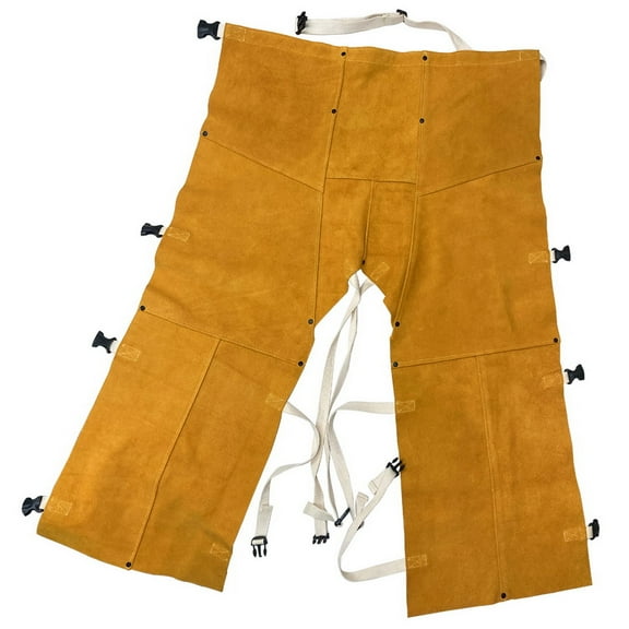 (Price/Pack)Armour Guard AGLC40 40" Golden Brown split cowhide leather welding chaps