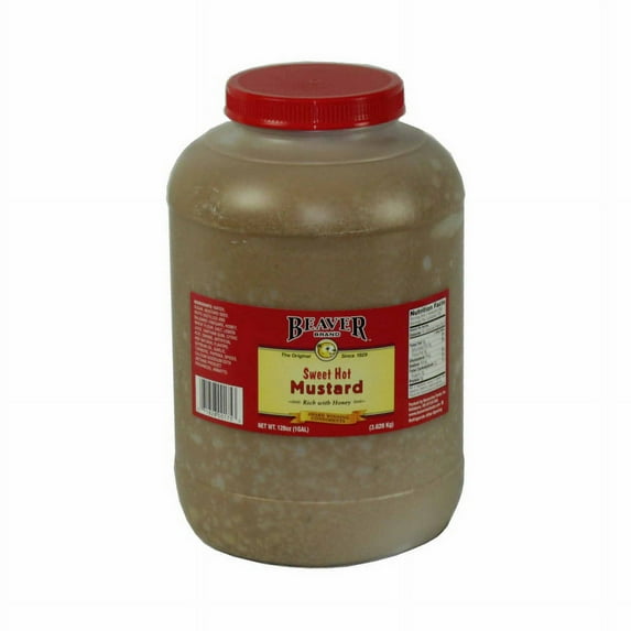 (Price/Pack)Beaver Sweet Hot Mustard 1 Gallon - 4 Per Case