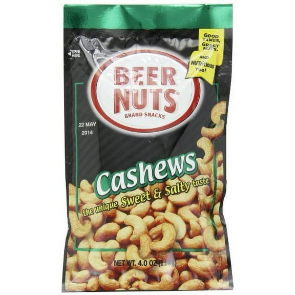 Beer Nuts Value Pack Sweet And Salty Cashew, 4 Ounces, 12 Per Box, 4 Per Case