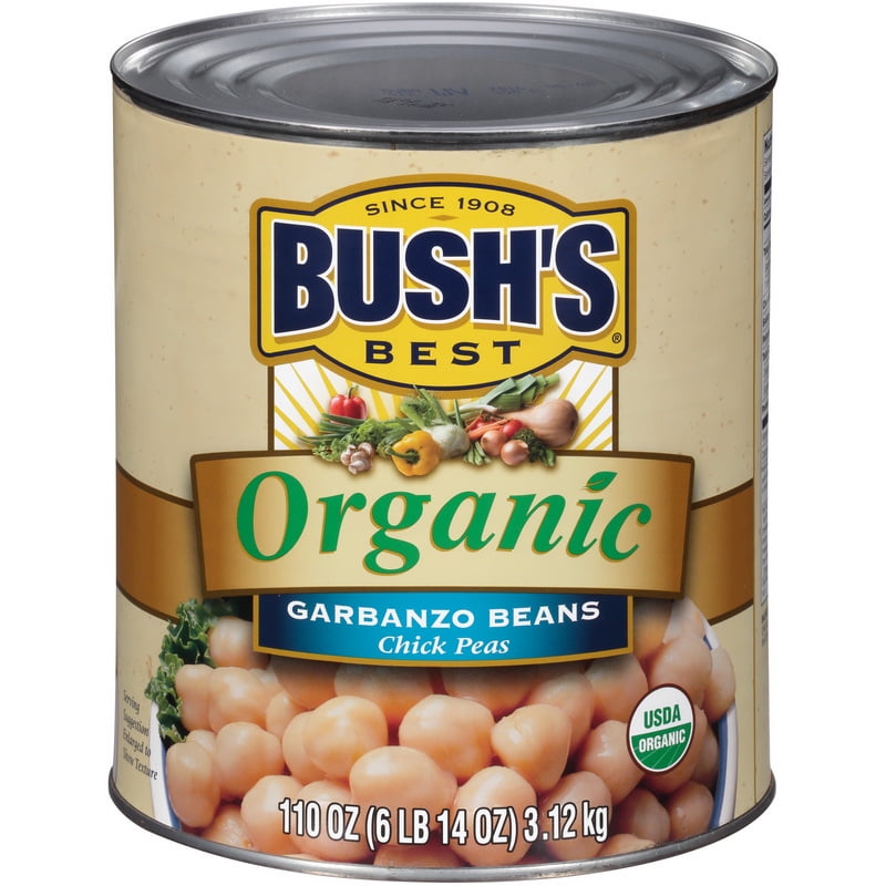 (Price/Pack)Bush'S Best 100 Organic Garbanzo Beans 10 Can 6 Per