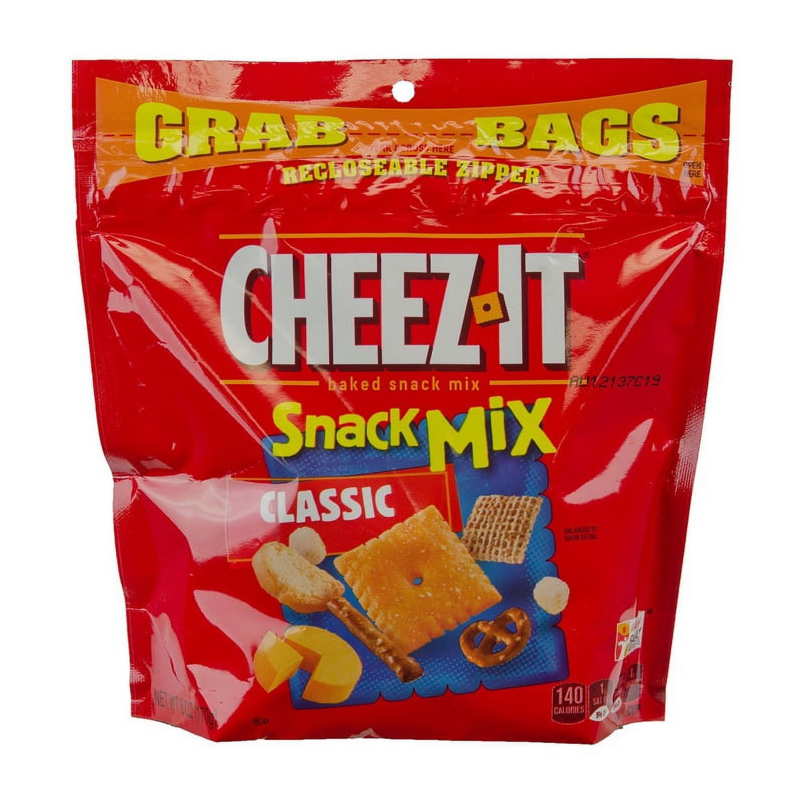 Price/Pack)Cheez-It Grab Bag Reclosable Classic Snack Mix 6 Ounces