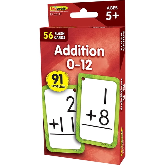 Edupress Addition 0-12 Flash Cards 56 Cards (EP-62033)