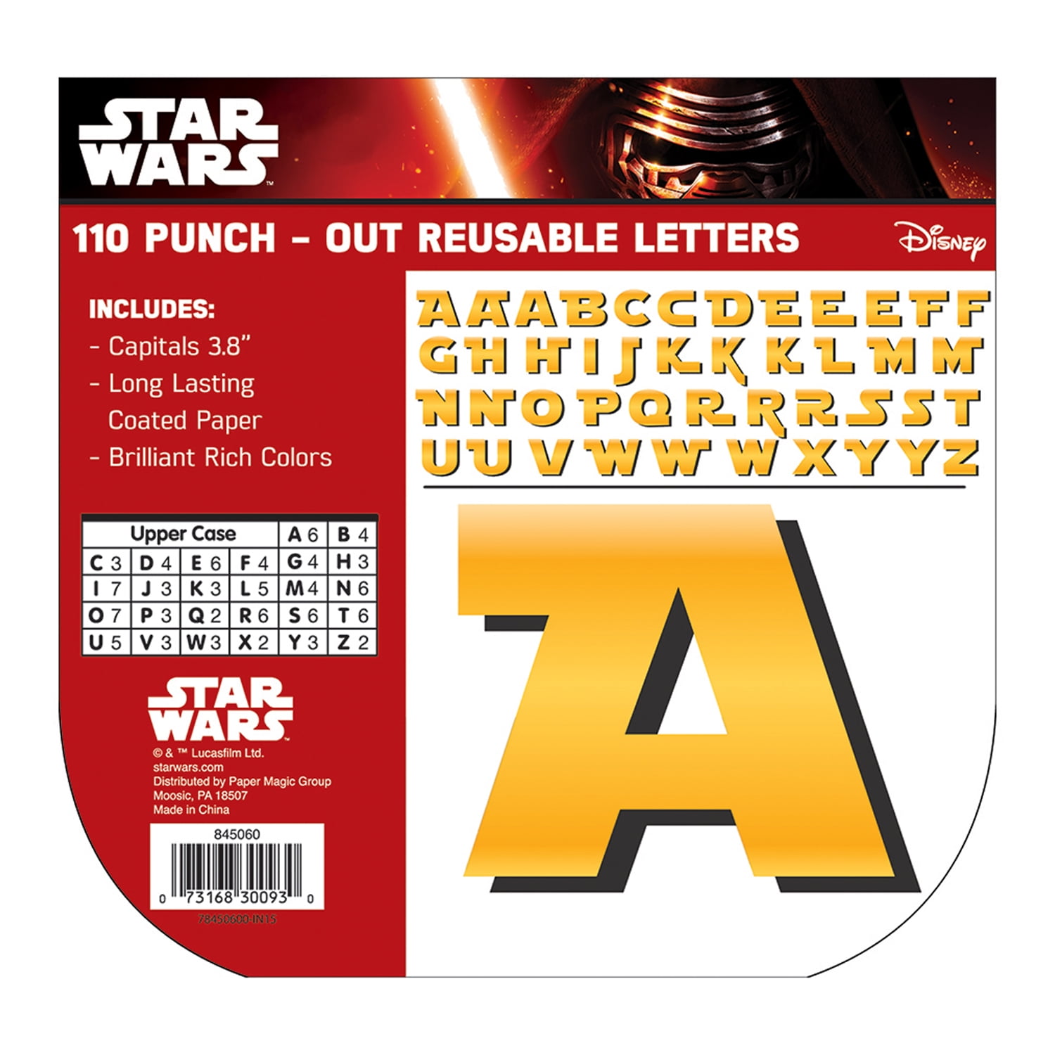 Eureka Star Wars Deco 4" Letters, 110 Characters