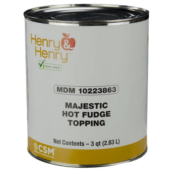 (Price/Pack)Henry & Henry Majestic Hot Fudge Topping 45.4 Pounds - 1 Per Case