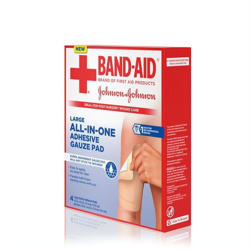 (Price/Pack)Johnson & Johnson CushionCare Adhesive Gauze Large Sterile