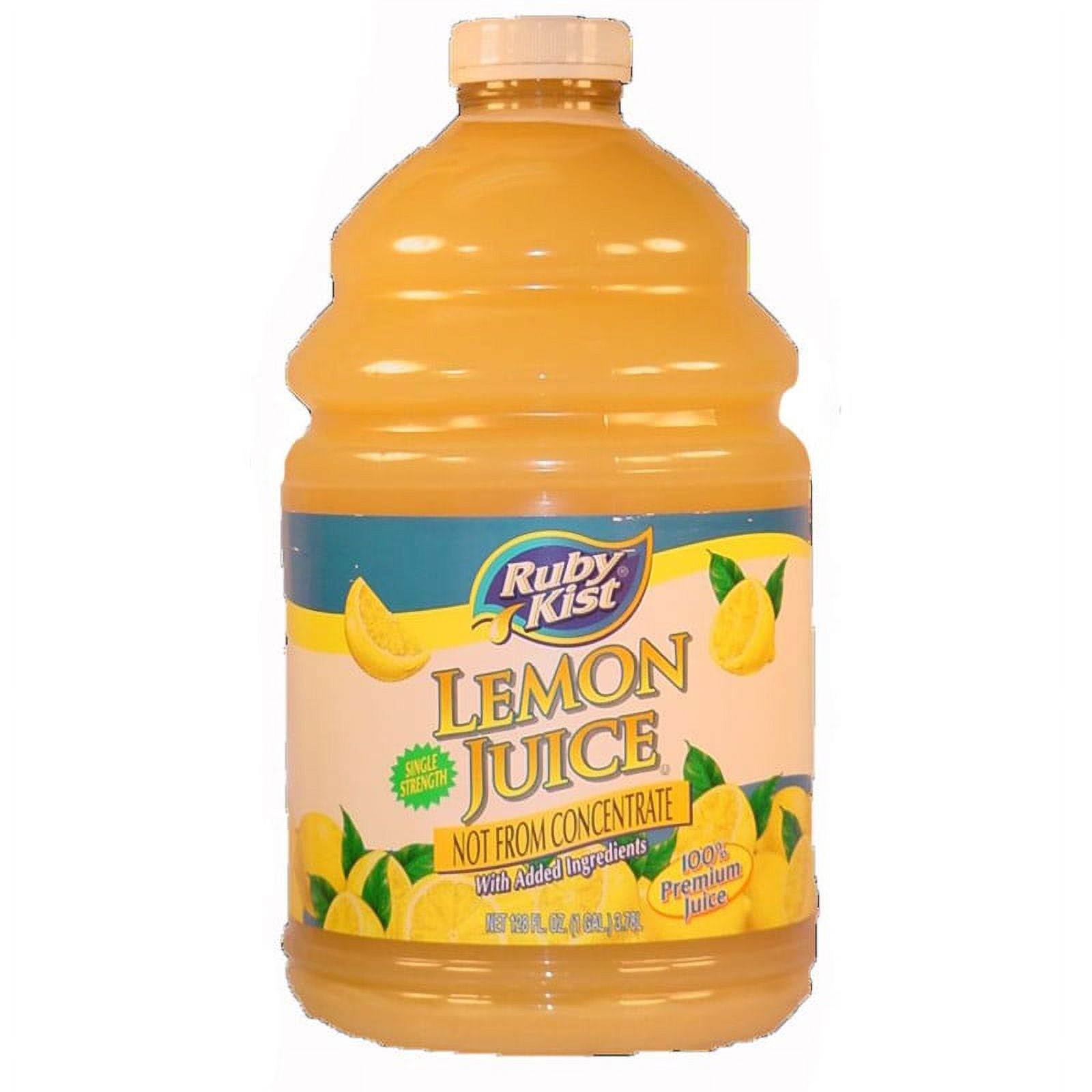 (Price/Pack)Ruby Kist Lemon Juice Bottle 1 Gallon - 4 Per Case