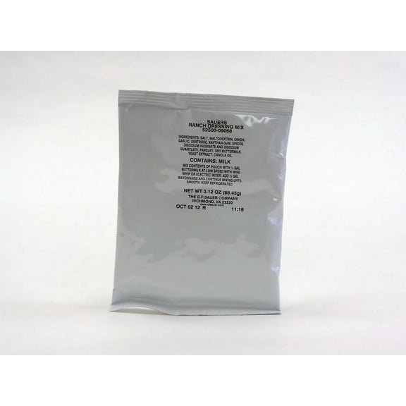 (Price/Pack)Sauer Ranch Dressing Mix 3.12 Ounce Pouch - 38 Per Case
