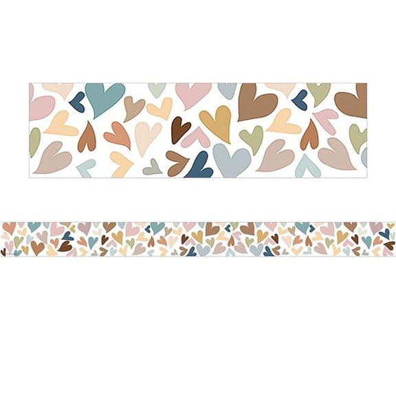 (Price/Pack)Teacher Created Resources TCR7125 Welcome Hearts Straight Border Trim, Everyone Is