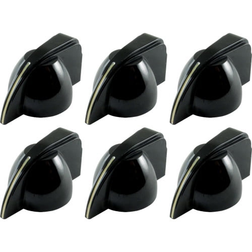 (Price/Package of 6)Fender P-K318 Knob - Fender, Black Chicken-Head