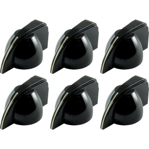 (Price/Package of 6)Fender P-K318 Knob - Fender, Black Chicken-Head