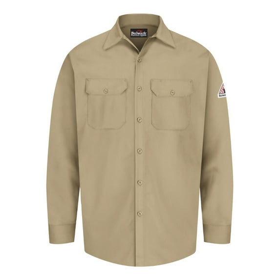 Bulwark Flame Resistant Excel Work Shirt - Long Size, Navy - Extra Large Tall