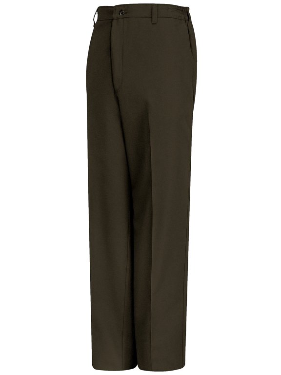 (Price/Pcs)Red Kap PT60 Men's Elastic Insert Pant-Brown-48-Unhemmed