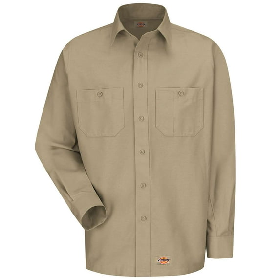 (Price/Pcs)Wrangler Workwear WS10 Wrangler Long Sleeve Workshirt-Khaki-Regular-3XL