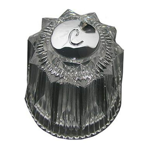 Price Pfister HC-234 Windsor Hot Faucet Handle, Clear With Chrome Cold Button - Quantity 6