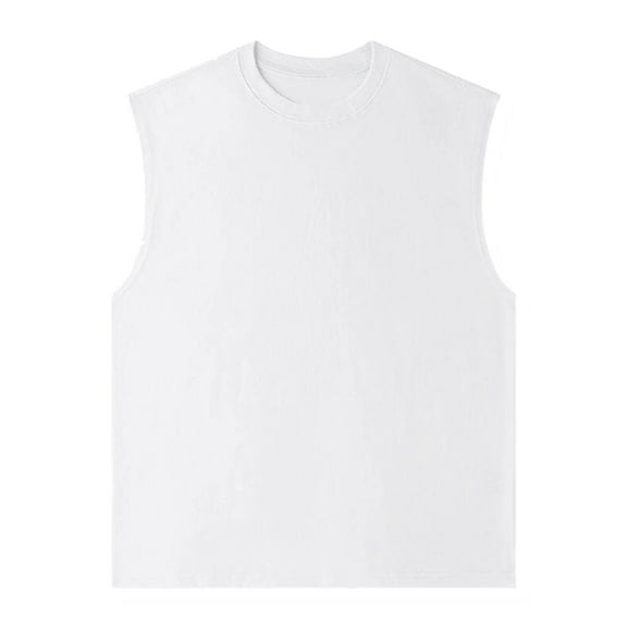 Price Reduction Alert 50% Off! Summer Fashion Mens Tank Tops Sleeveless Exercise Waistcoat Solid Color Casual