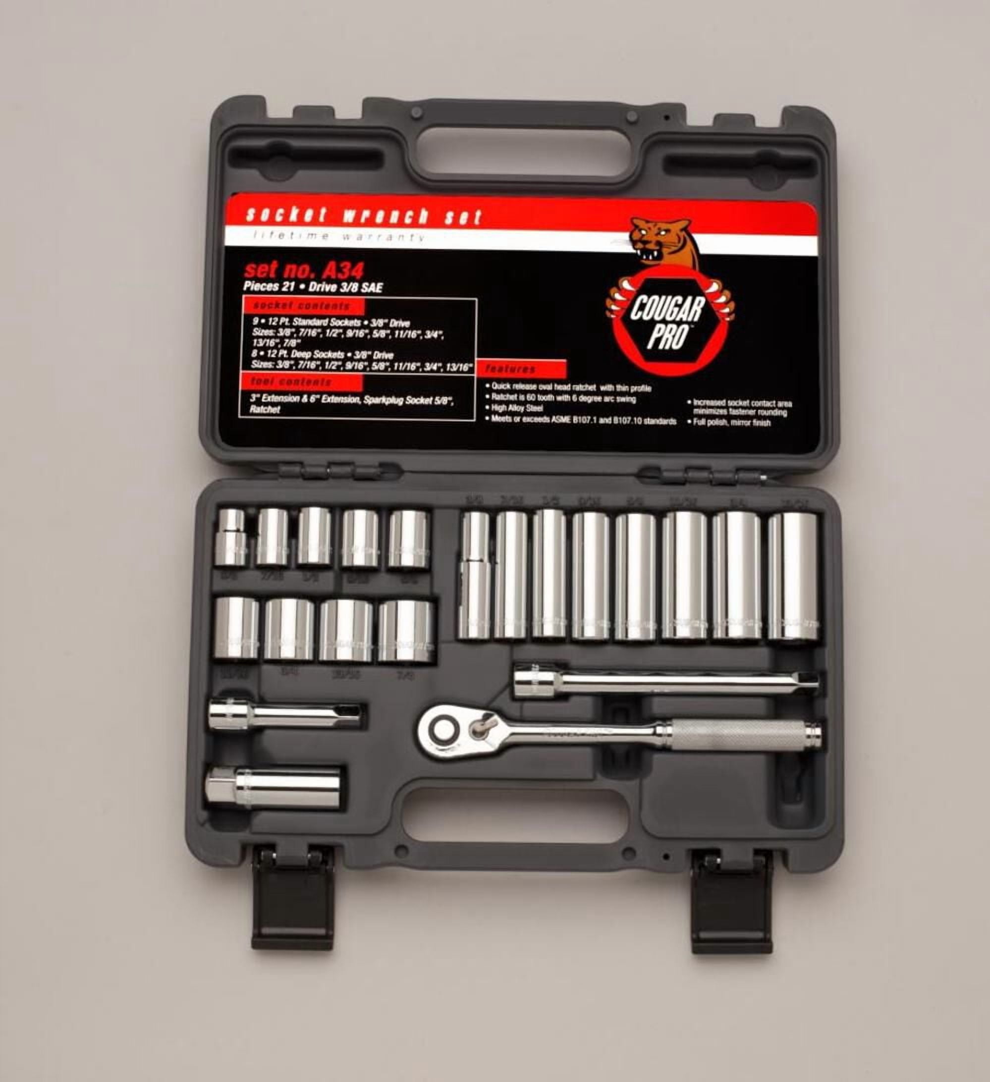 Cougar Pro Verstellbarer Knarren-Ring-Maulschlüssel 11/40,6 Cm – Verchromt, Robust, Für Profis & Heimwerker