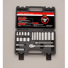 (Price/SET)Wright Tool WRA34 SKT SET 3/8 DR 21PC 12 PT STD/DP COUGAR