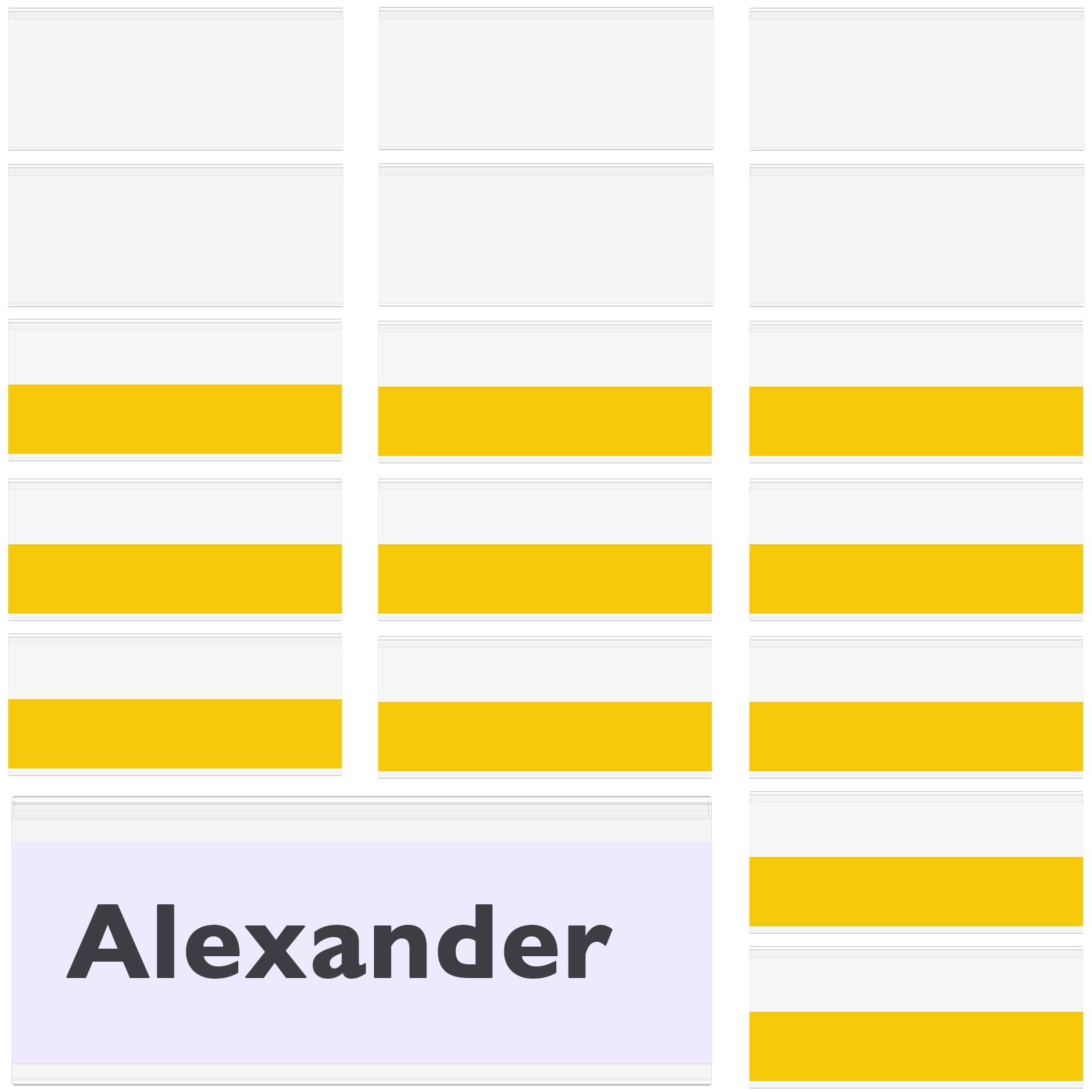 Price Tag 50 Pcs Adhesive Label Holders Clear Labels Shelf Commodity