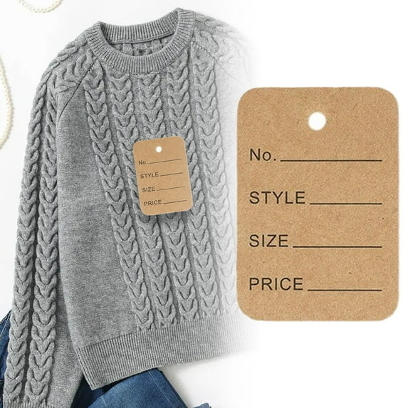 Price Tags, 1.96" x 1.37" Clothing Tag, Small Size Clothing Tag Coupon Sale Tags, Multi-Colors Merchandise Marking Tag Display Label for Product Jewelry Clothing Tags, 100 Pcs