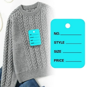 Price Tags, Clothing Tags, Merchandise Tags, Blue Price Tags with String, Small Size Clothing Tag, 100Pcs Coupon Sale Tags, Blank Paper Display Label Hang Tag 1.37x1.96 In