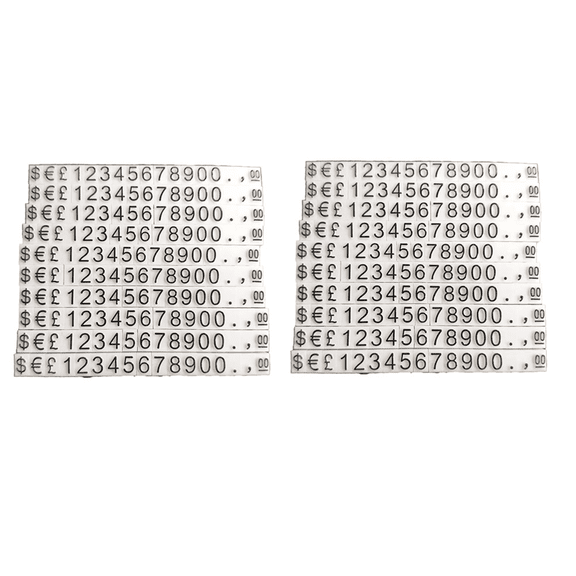 Price Tags Display-Cubes Adjustable Number Counter Stand Label Sale Blocks 340 Pieces for Pricing Show Kit