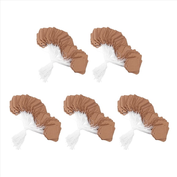 Price Tags with String Attached - Cute 500PCS Gift Tags Kraft Paper Hang Tags for Labeling, Name Tags