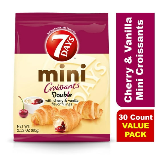 (Price/case)7 Days 500140500 Cherry & Vanilla Mini Croissant 6-5-2.12 Ounce