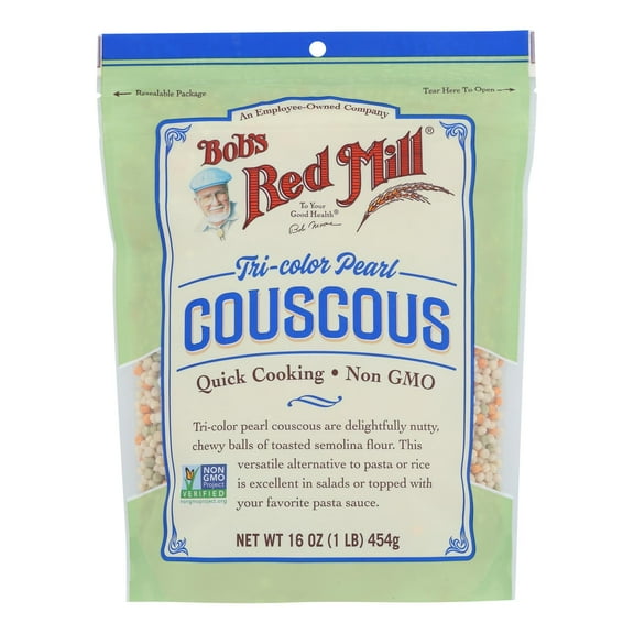 (Price/case)Bob's Red Mill Natural Foods 1939S164 Couscous Tri-Color Pearl 4-16 Ounce