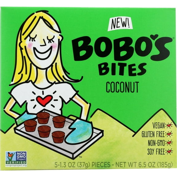 Bobo's Oat Bites, Coconut, 1.3 Ounce Bites (5ct Box)
