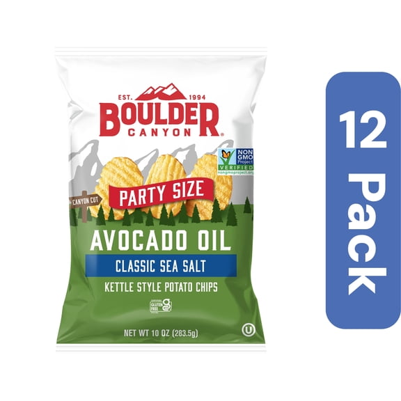 (Price/case)Boulder Canyon Natural Foods - Chips Ktl Cnct Avo S Salt - Case of 12 - 10.00 OZ