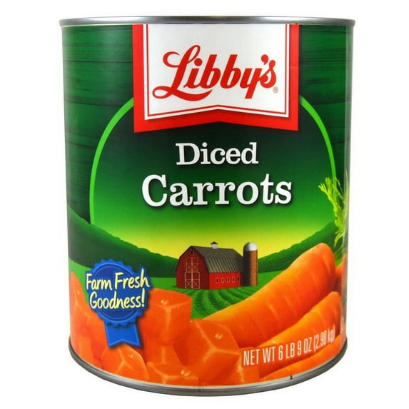 Libby s Low Sodium Diced Carrots, 105 Ounce, 6 Per Case