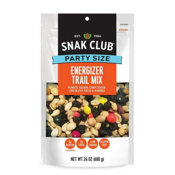 Snak Club Energizer Trail Mix Party Size, 1.5 Pound, 6 Per Case